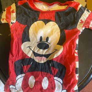 Disney Mickey Mouse Red and Black Kids Tee